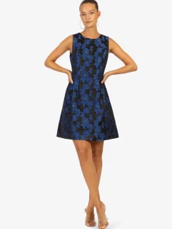 Kraimod Damen Cocktailkleid in blau schwarz