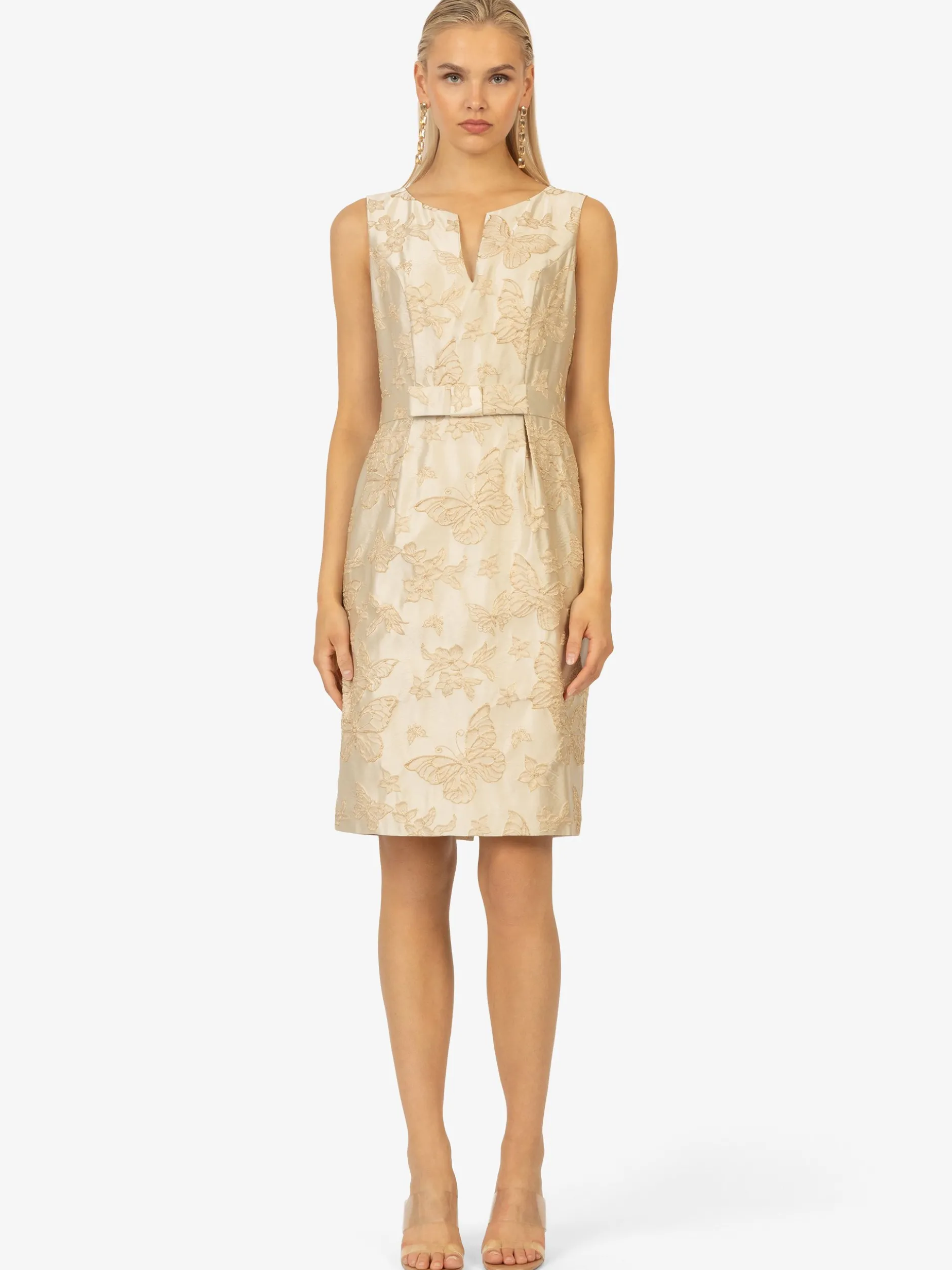 Kraimod Damen Cocktailkleid in gold - Ausschnitt: U-Boot