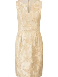 Kraimod Damen Cocktailkleid in gold - Ausschnitt: U-Boot