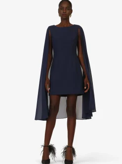 Kraimod Damen Cocktailkleid in marine - Länge: mittel