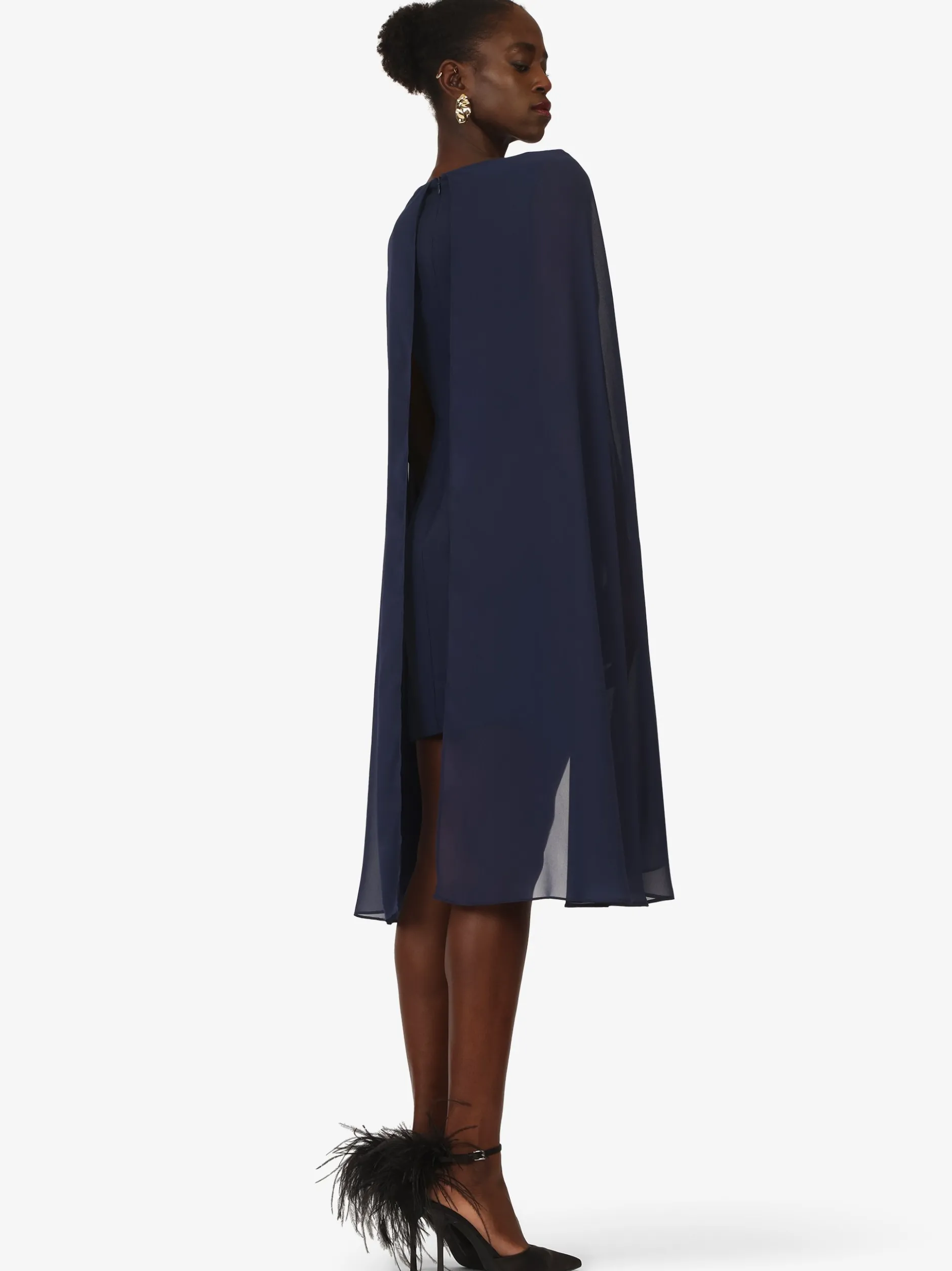 Kraimod Damen Cocktailkleid in marine - Länge: mittel