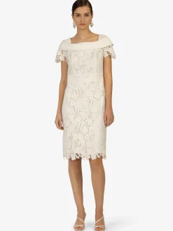 Kraimod Damen Cocktailkleid in weiß - Ausschnitt: Karree