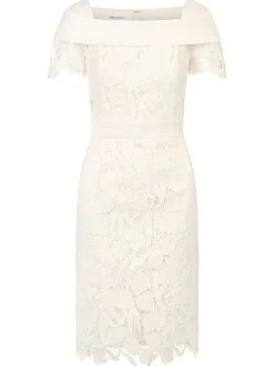Kraimod Damen Cocktailkleid in weiß - Ausschnitt: Karree