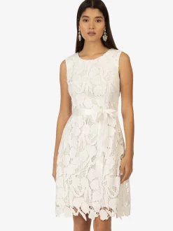 Kraimod Damen Cocktailkleid in weiß - Länge: mittel