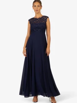 Kraimod Damen Kleid in blau - Ausschnitt: U-Boot