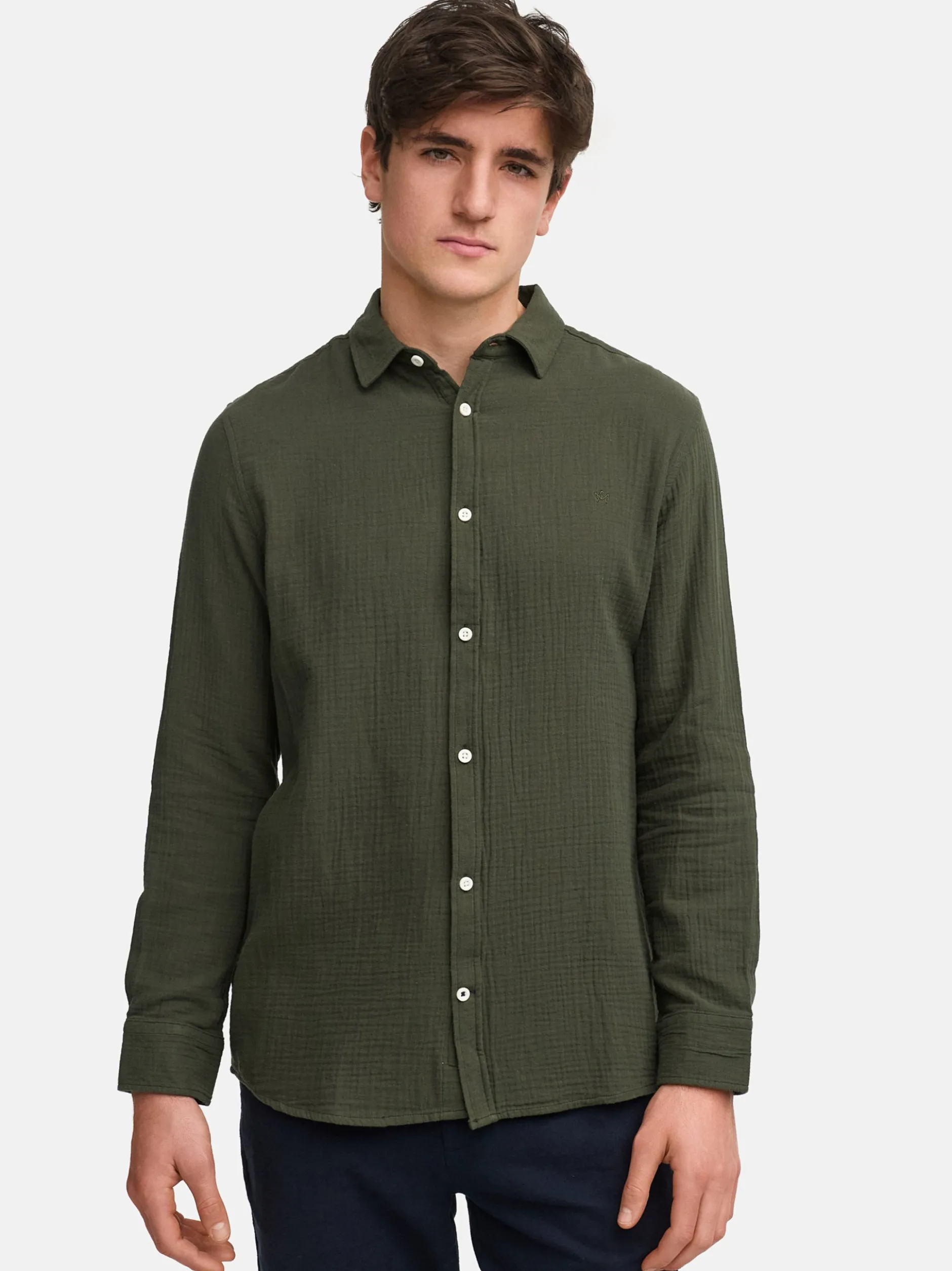 Kronstadt Herren Hemd Langarm - KSAvery in khaki