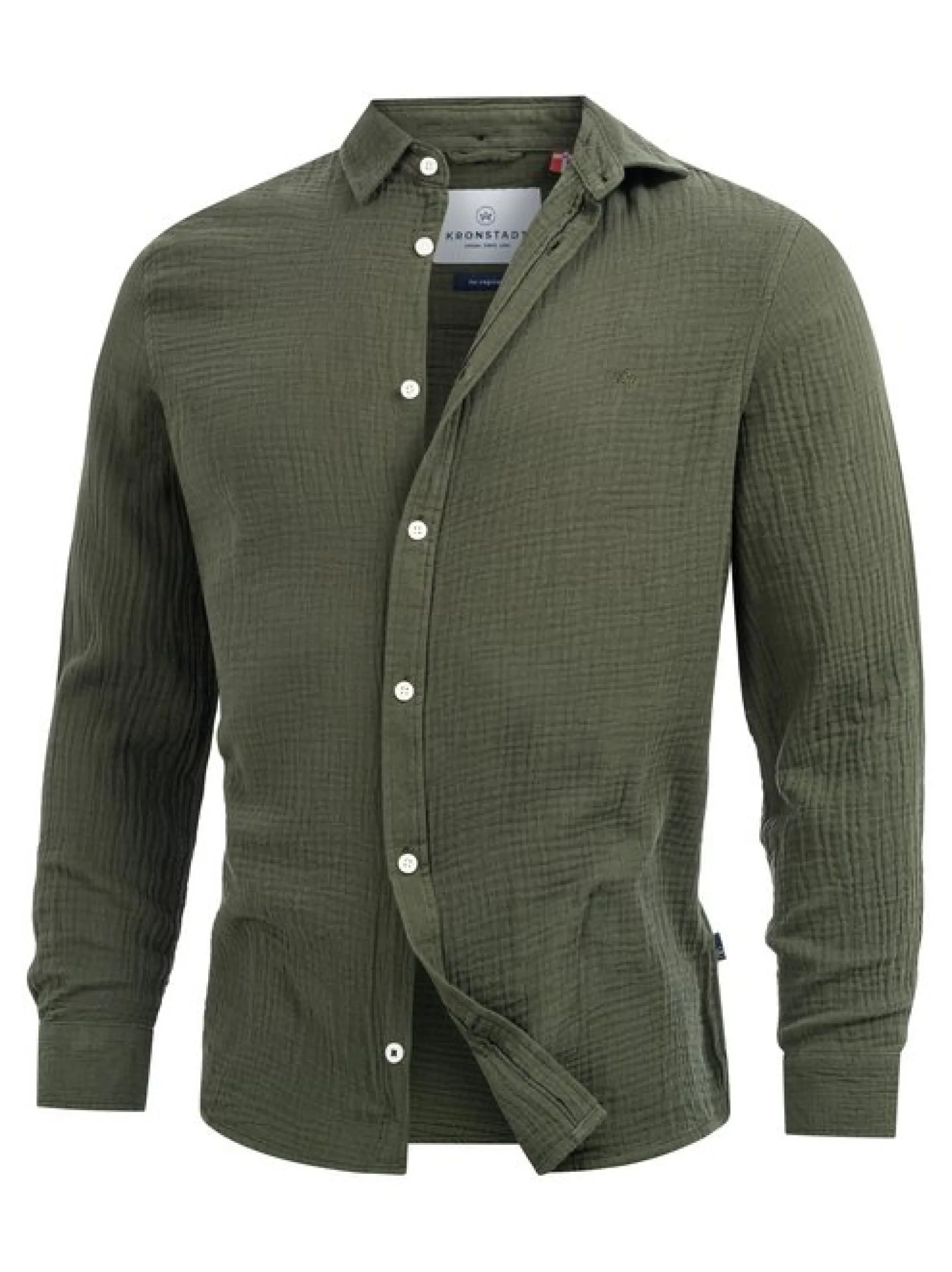 Kronstadt Herren Hemd Langarm - KSAvery in khaki