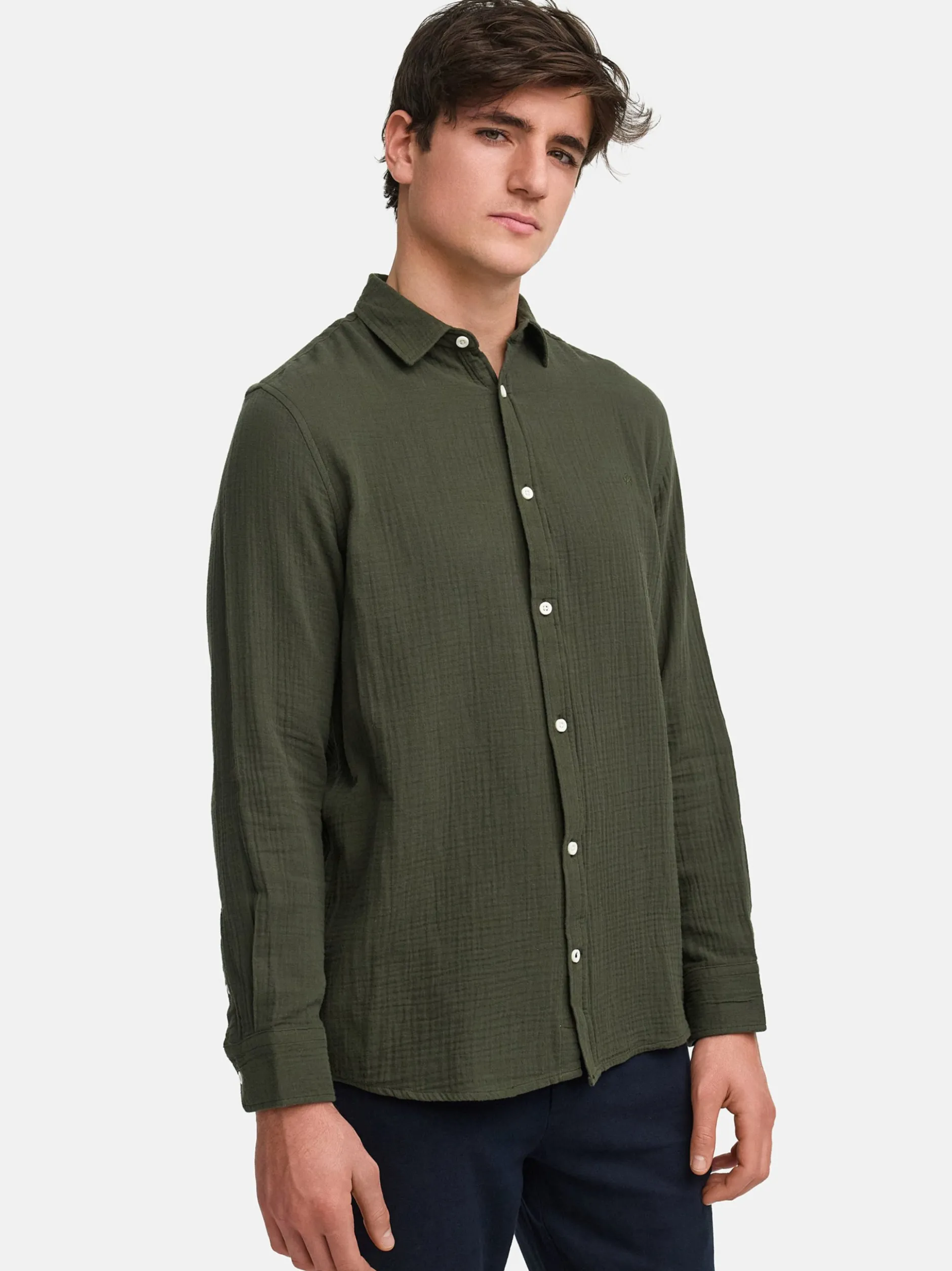 Kronstadt Herren Hemd Langarm - KSAvery in khaki