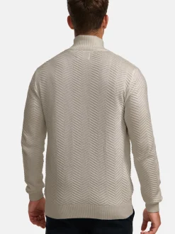 Kronstadt Herren Strickjacke - KSCarlo Zip in beige