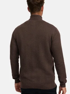 Kronstadt Herren Strickjacke - KSCarlo Zip in braun