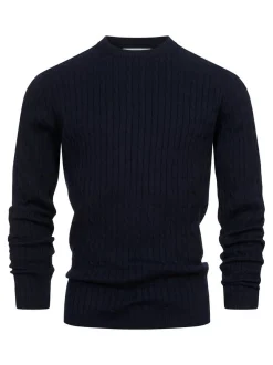 Kronstadt Herren Strickpullover - KSCable in blau