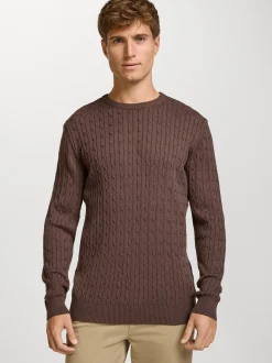 Kronstadt Herren Strickpullover - KSCable in braun