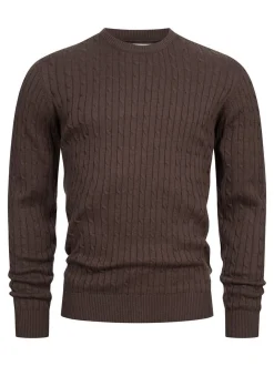 Kronstadt Herren Strickpullover - KSCable in braun