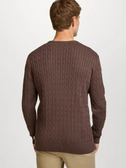 Kronstadt Herren Strickpullover - KSCable in braun
