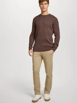 Kronstadt Herren Strickpullover - KSCable in braun
