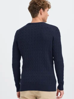 Kronstadt Herren Strickpullover - KSCall in blau