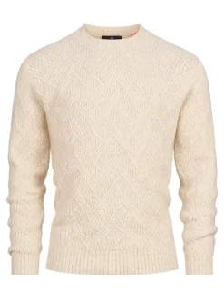 Kronstadt Herren Strickpullover - KSPollard Crew Neck in beige