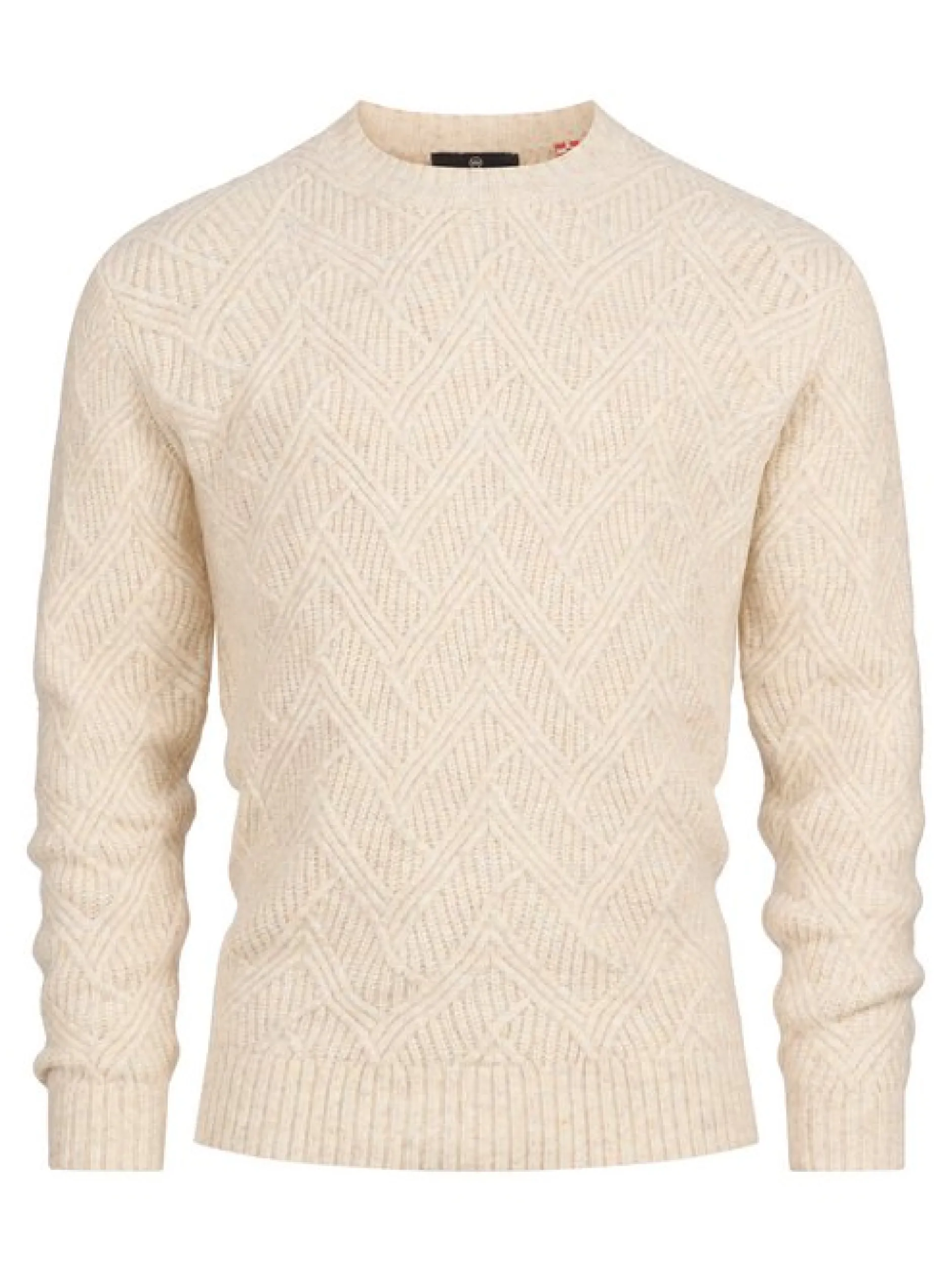 Kronstadt Herren Strickpullover - KSPollard Crew Neck in beige