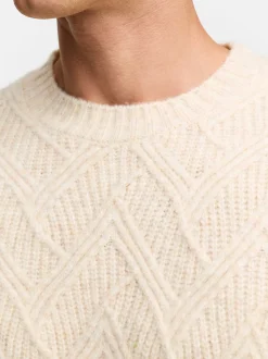 Kronstadt Herren Strickpullover - KSPollard Crew Neck in beige
