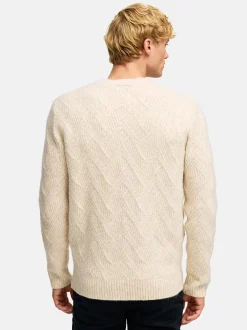 Kronstadt Herren Strickpullover - KSPollard Crew Neck in beige