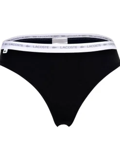 Lacoste Damen String 3er Pack in schwarz