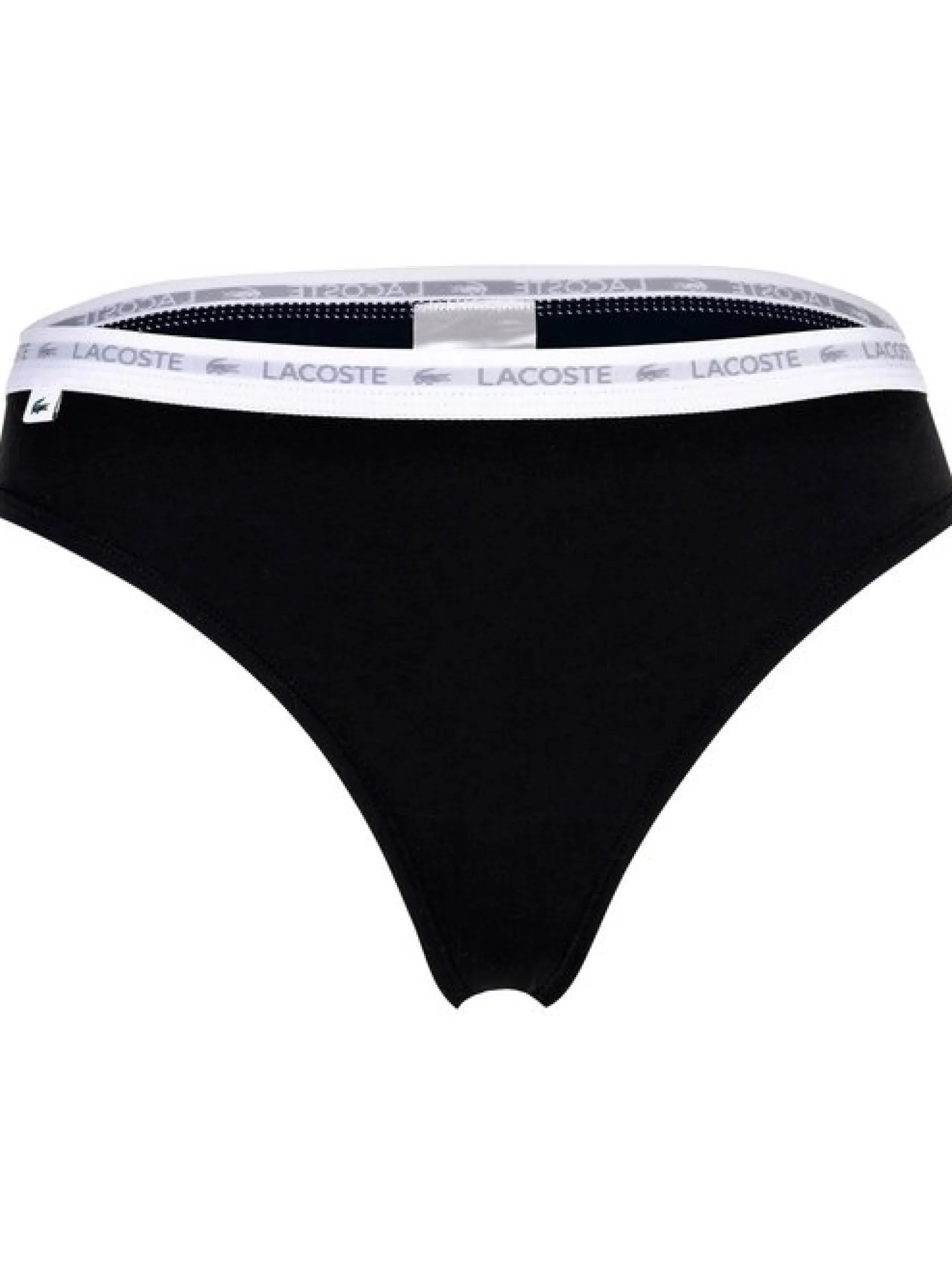 Lacoste Damen String 3er Pack in schwarz