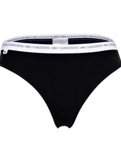 Lacoste Damen String 3er Pack in schwarz
