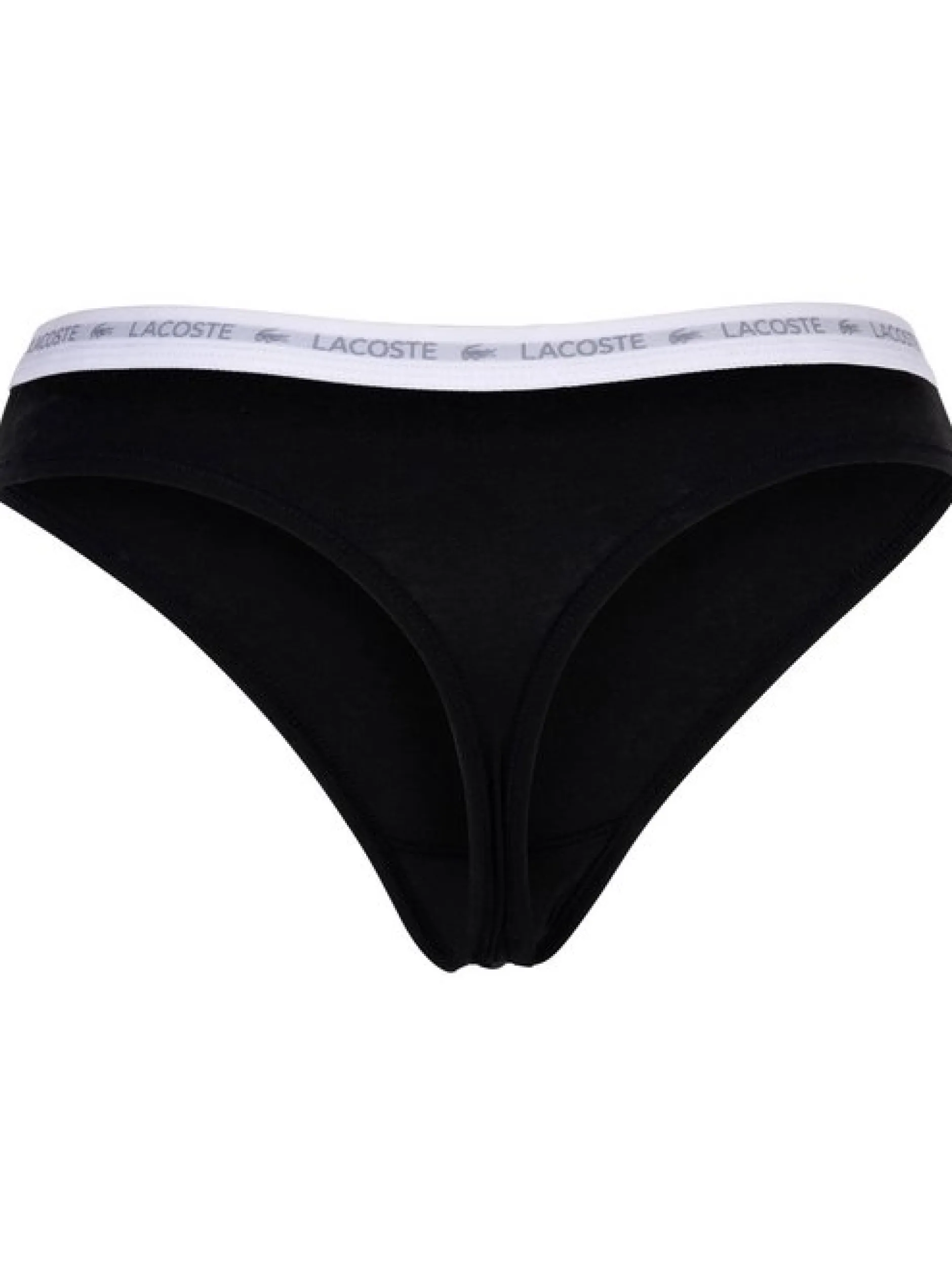 Lacoste Damen String 3er Pack in schwarz