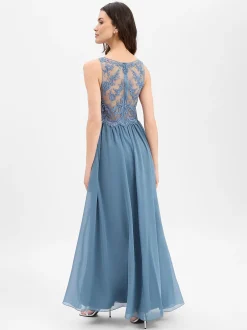 Laona Damen Abendkleid in blau - Ausschnitt: Rundhals