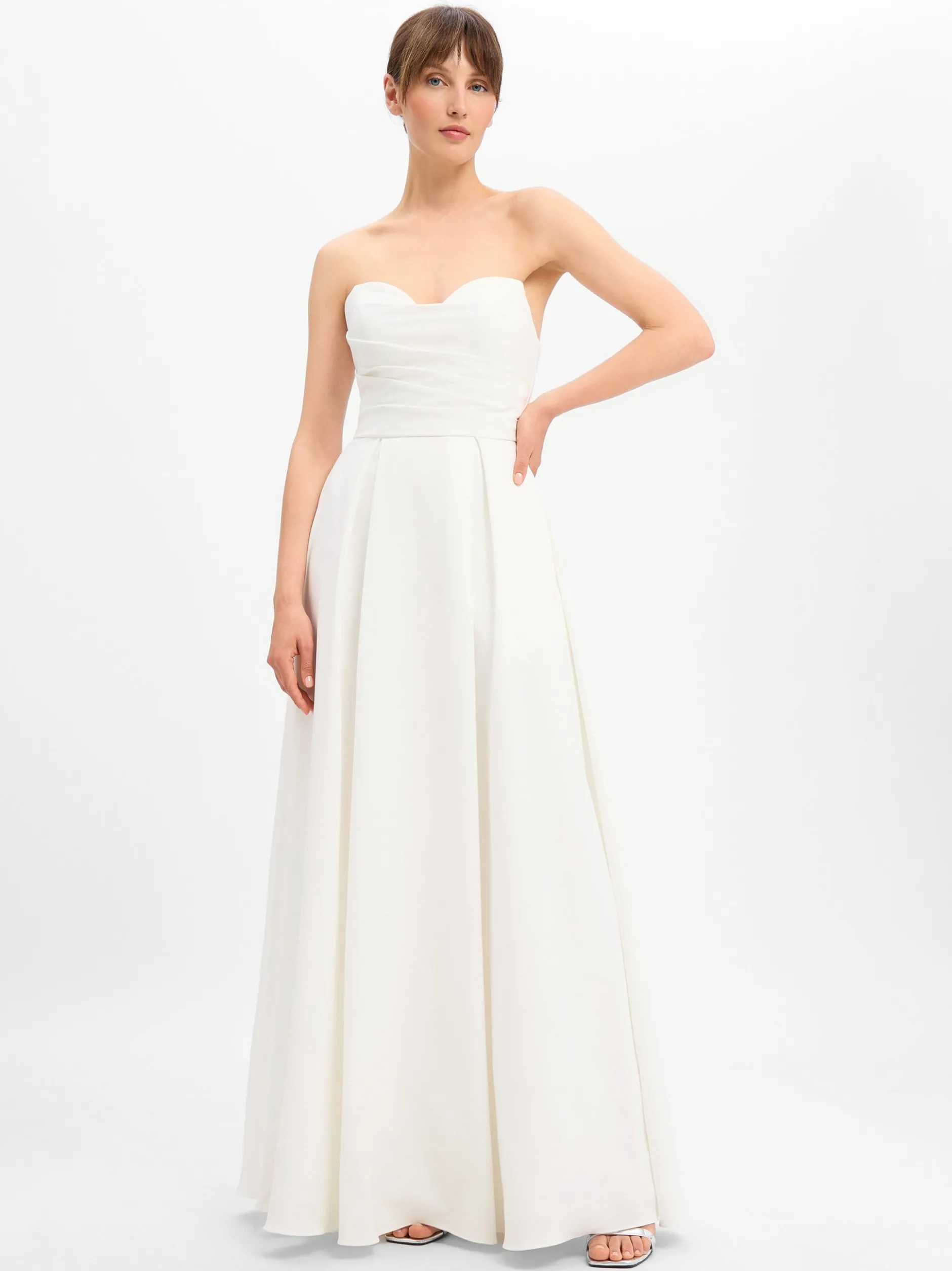 Laona Damen Abendkleid in ecru - Ärmel: ohne Arm