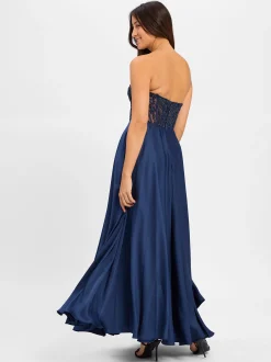 Laona Damen Abendkleid in marine - Ärmel: ohne Arm
