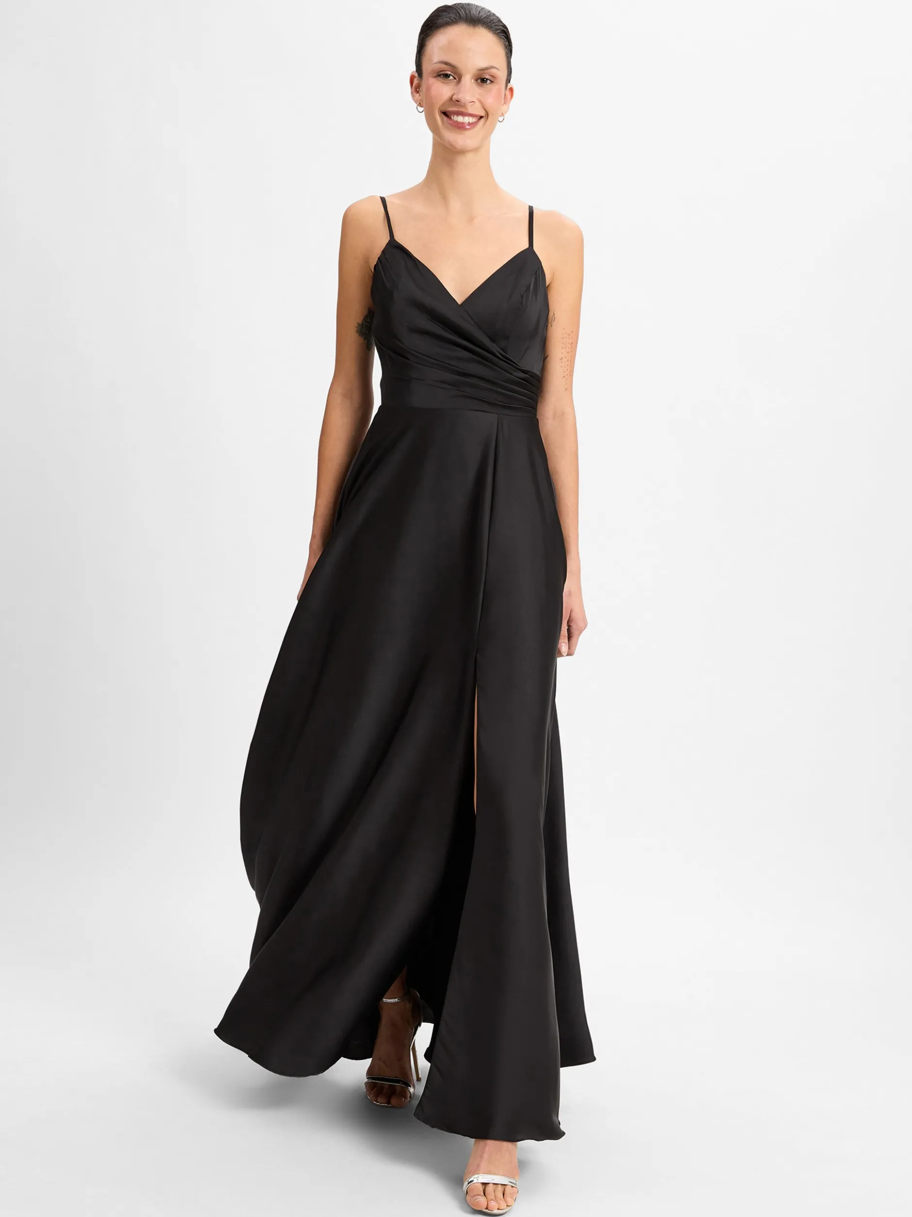 Laona Damen Abendkleid in schwarz - Ärmel: ohne Arm
