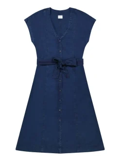 Lee Damen Jeanskleid - ed Midi in denim