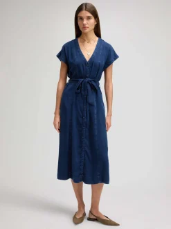 Lee Damen Jeanskleid - ed Midi in denim