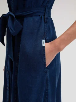 Lee Damen Jeanskleid - ed Midi in denim