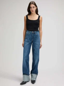 Lee Damen Top - Knitted in schwarz - Ärmel: ohne Arm