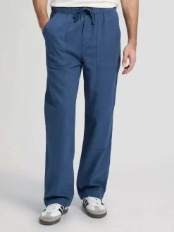 Lee Herren Leinenhose - Utility Drawstring in blau