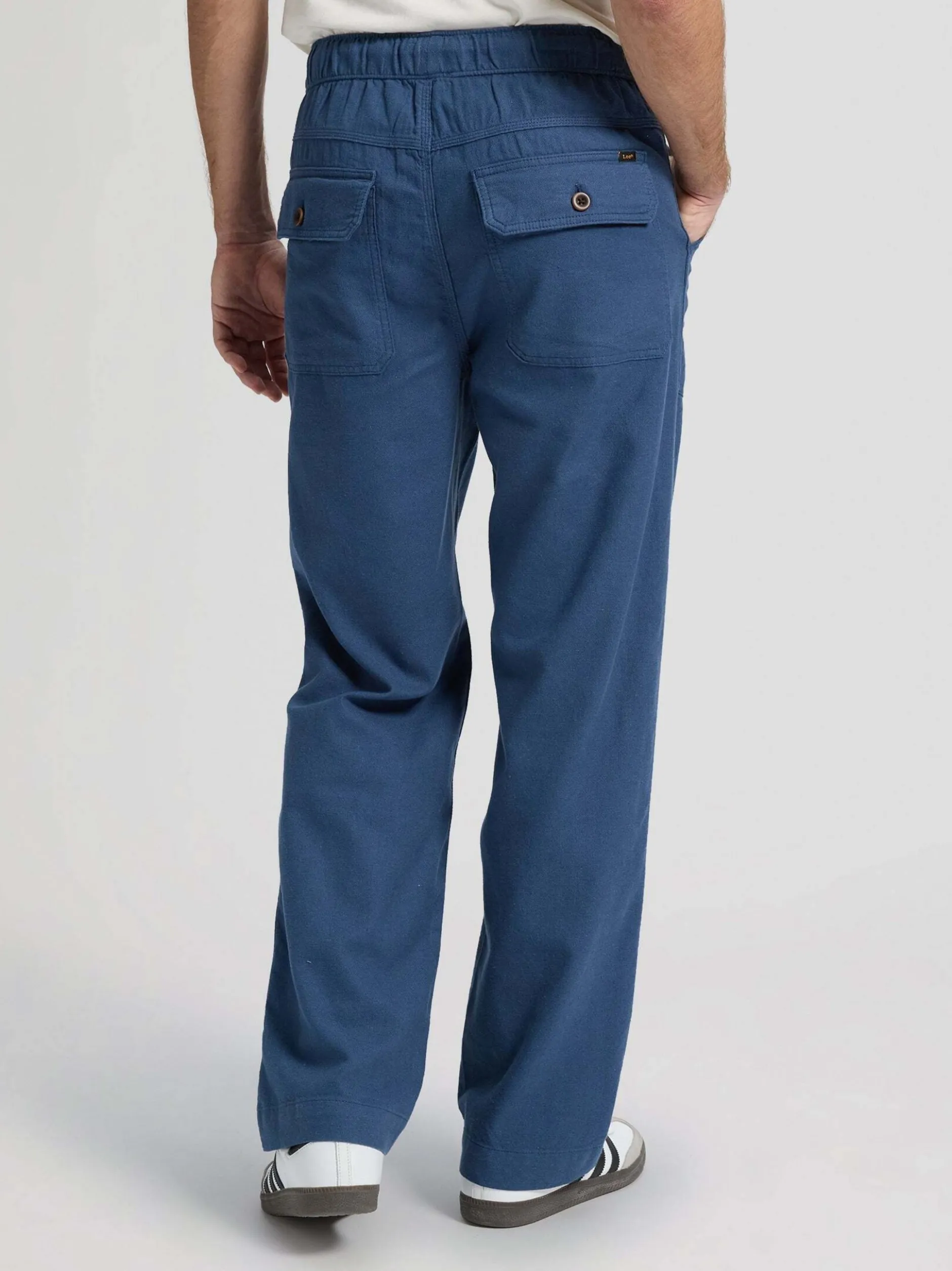 Lee Herren Leinenhose - Utility Drawstring in blau