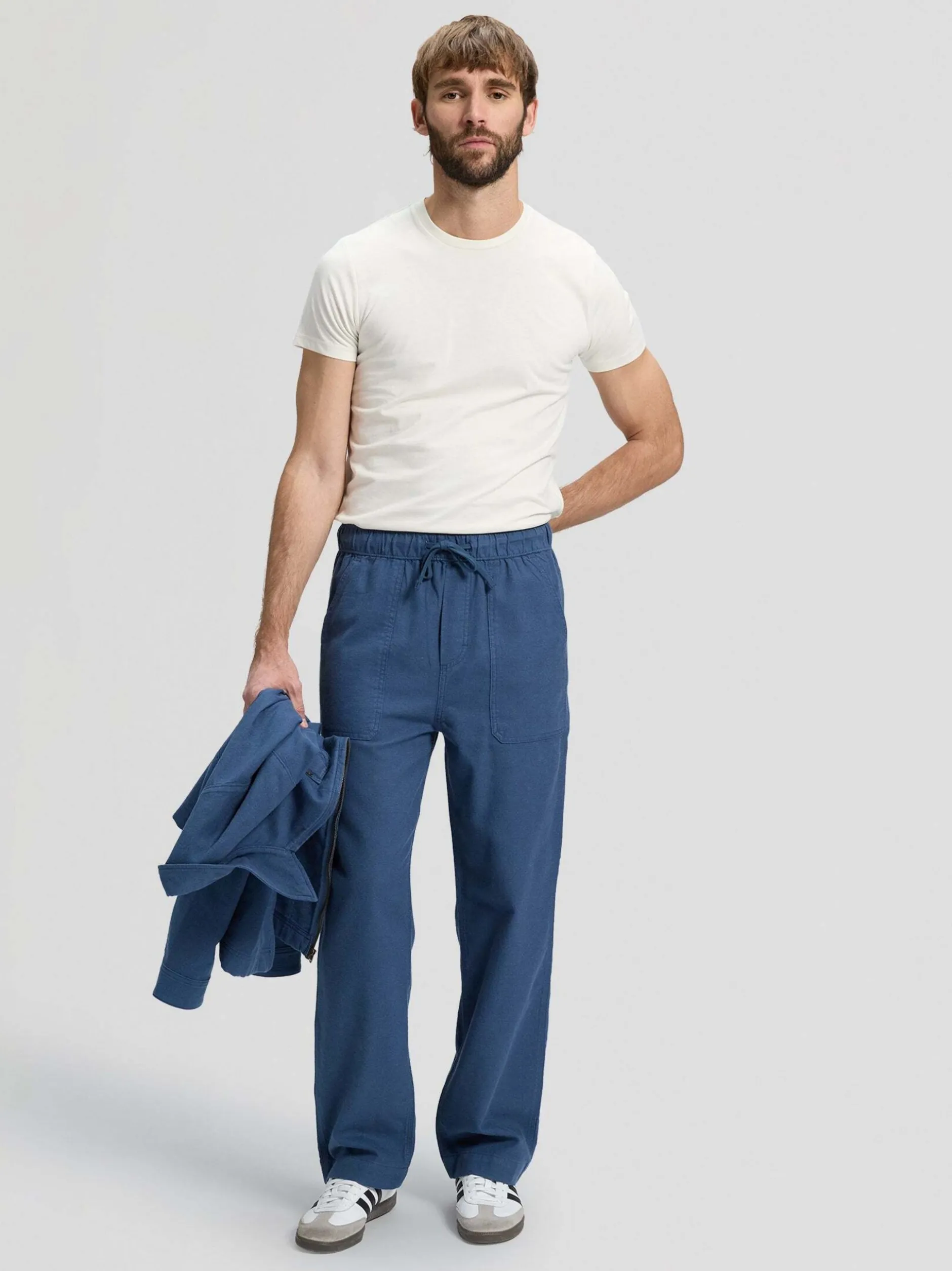 Lee Herren Leinenhose - Utility Drawstring in blau