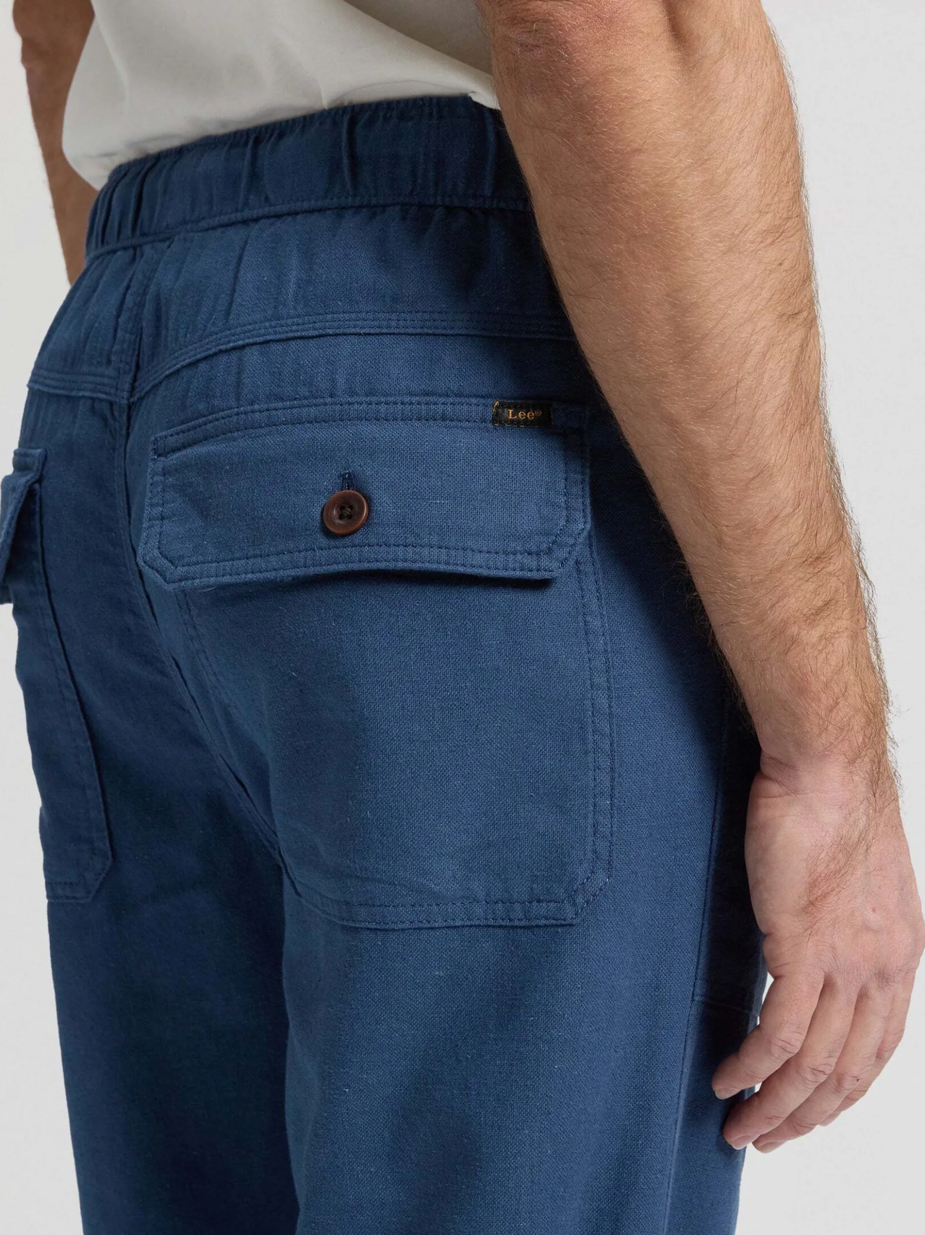 Lee Herren Leinenhose - Utility Drawstring in blau