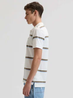 Lee Herren Poloshirt in weiß blau - Ärmel: kurzarm