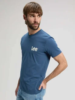 Lee Herren T-Shirt - Medium Wobbly Lee in blau