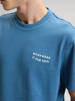 Lee Herren T-Shirt - Workwear Soul in blau
