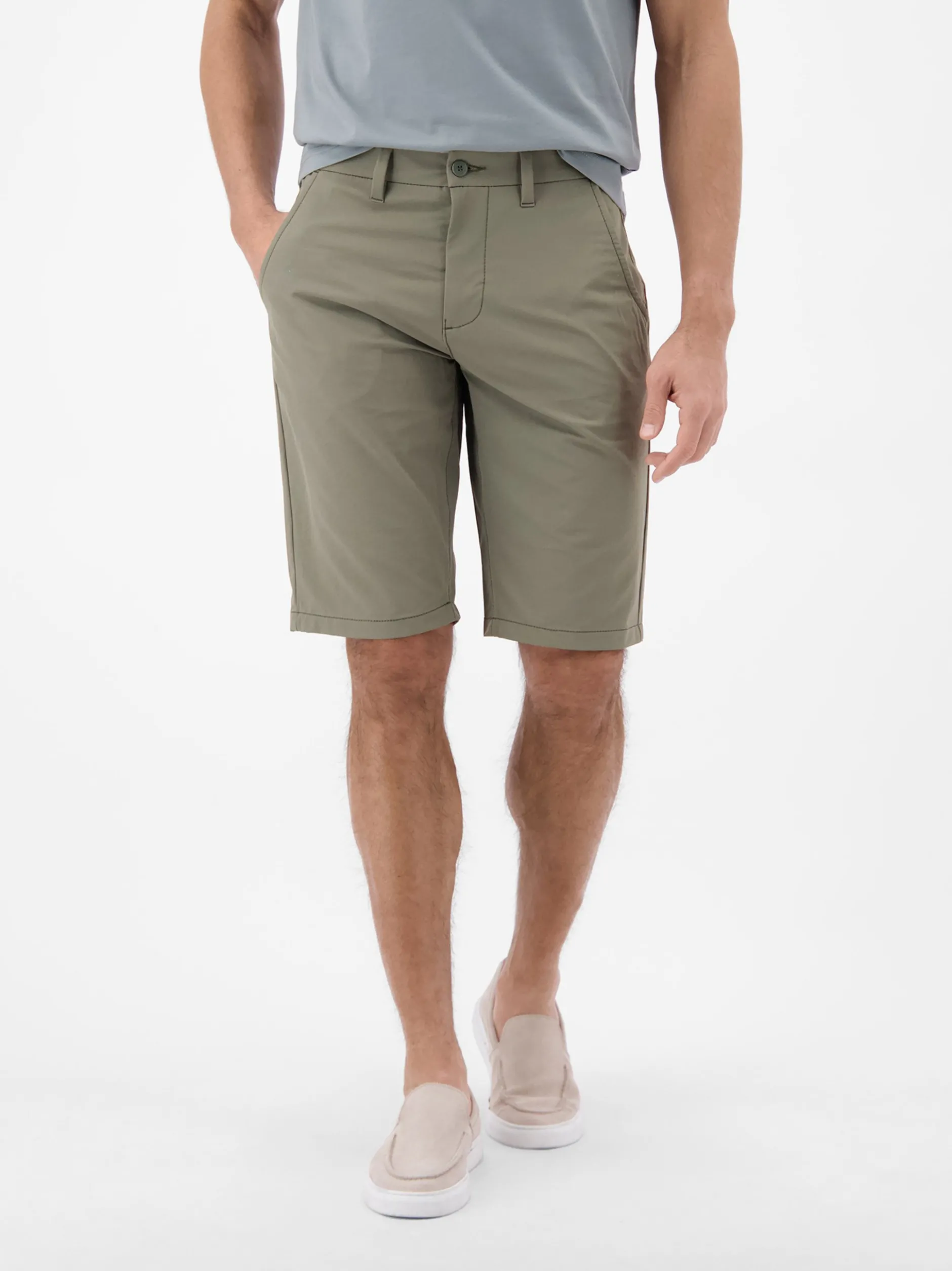 LERROS Herren Chinoshorts in oliv