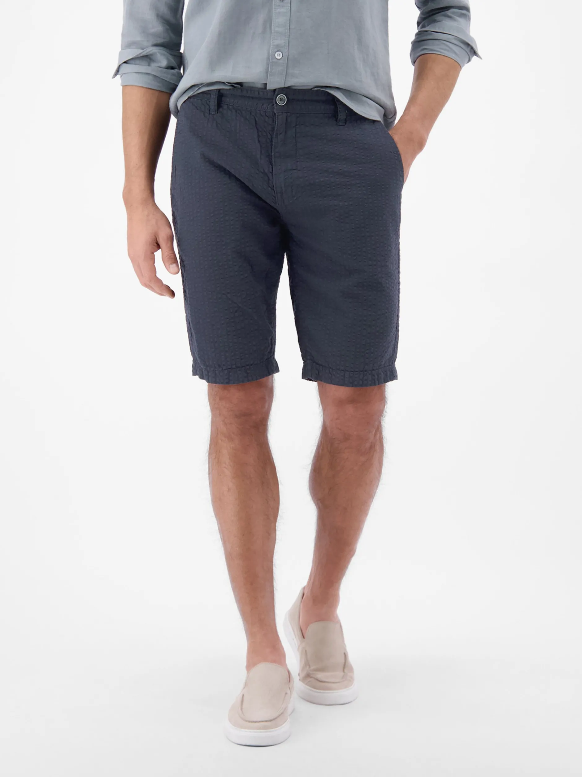LERROS Herren Chinoshorts in blau