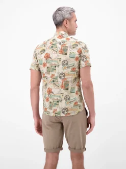 LERROS Herren Kurzarmhemd in beige