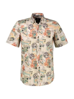 LERROS Herren Kurzarmhemd in beige