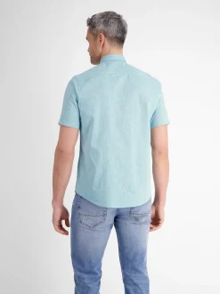 LERROS Herren Kurzarmhemd in blau