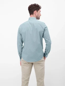 LERROS Herren Langarmhemd in blau