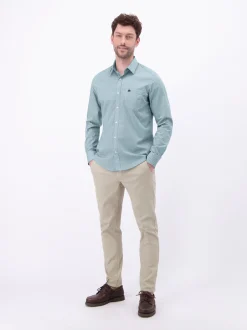 LERROS Herren Langarmhemd in blau